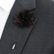 flower lapel pin, black silk