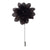 black silk flower lapel pin