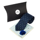 men's gift set, tie, pocket square, lapel pin