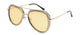 Yellow sunglasses for men, sunglasses with wraparound effect, yellow aviators