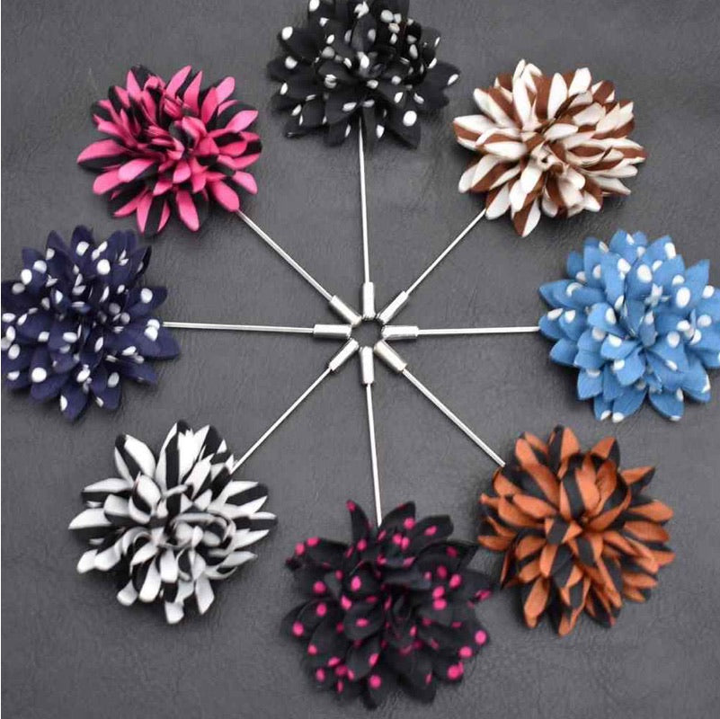 Silk Flower Lapel Pins