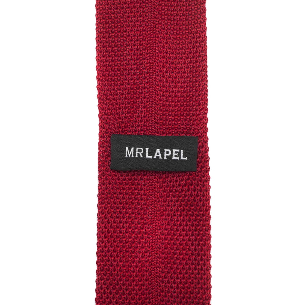 Red Knitted Silk Tie