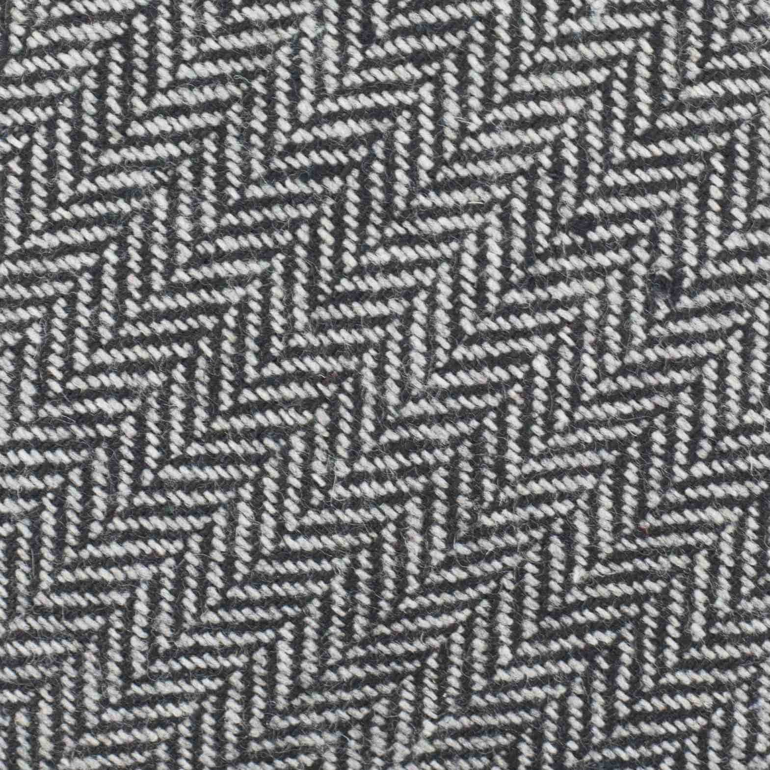 grey woolen herringbone tie close-up