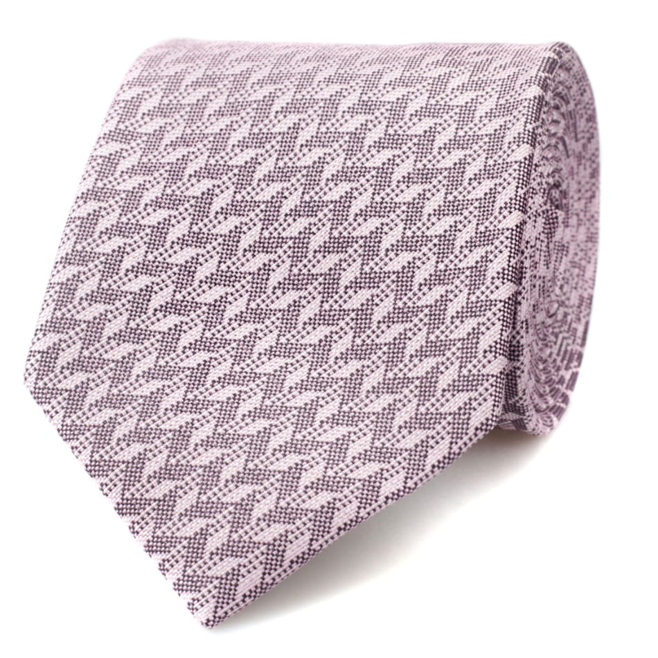 Patterned tie on a white background