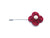 red poppy lapel pin flower