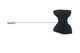 men's black bow tie lapel pin 