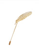 gold feather lapel pin for men's suit