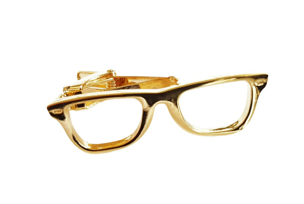 gold sunglasses tie clip 