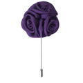 Purple flower brooch on a white background
