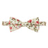 Cream Floral Bow Tie