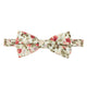 cream floral bow tie, easy fasten bow tie