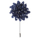 navy and white polka dot lapel pin flower