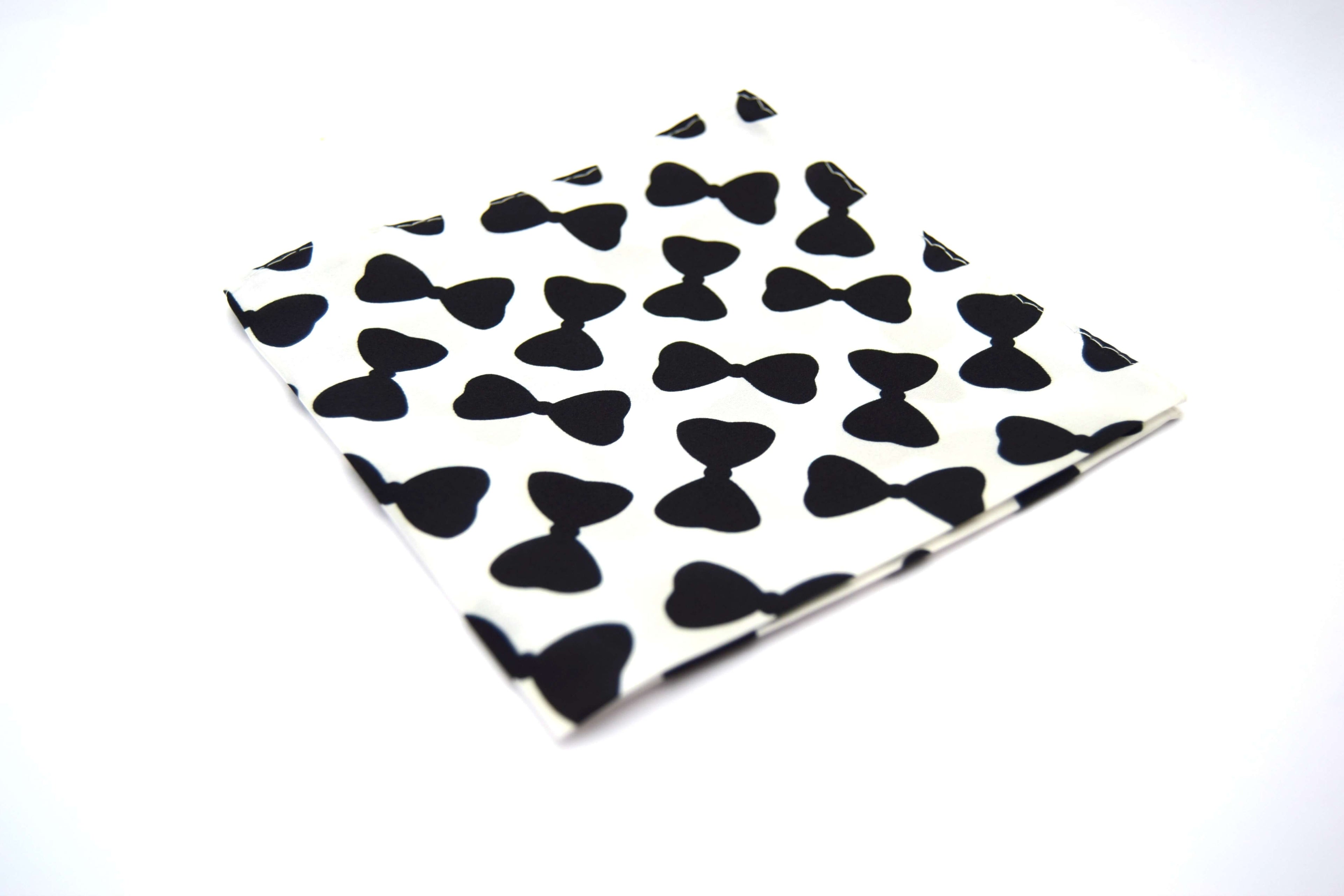 black and white silk handkerchief