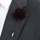 silk button hole flower, burgundy