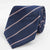 Silk tie, striped navy neck tie