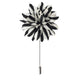 black and white stripe lapel pin flower