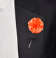 orange silk button hole flower