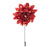 red and white polka dot lapel pin flower