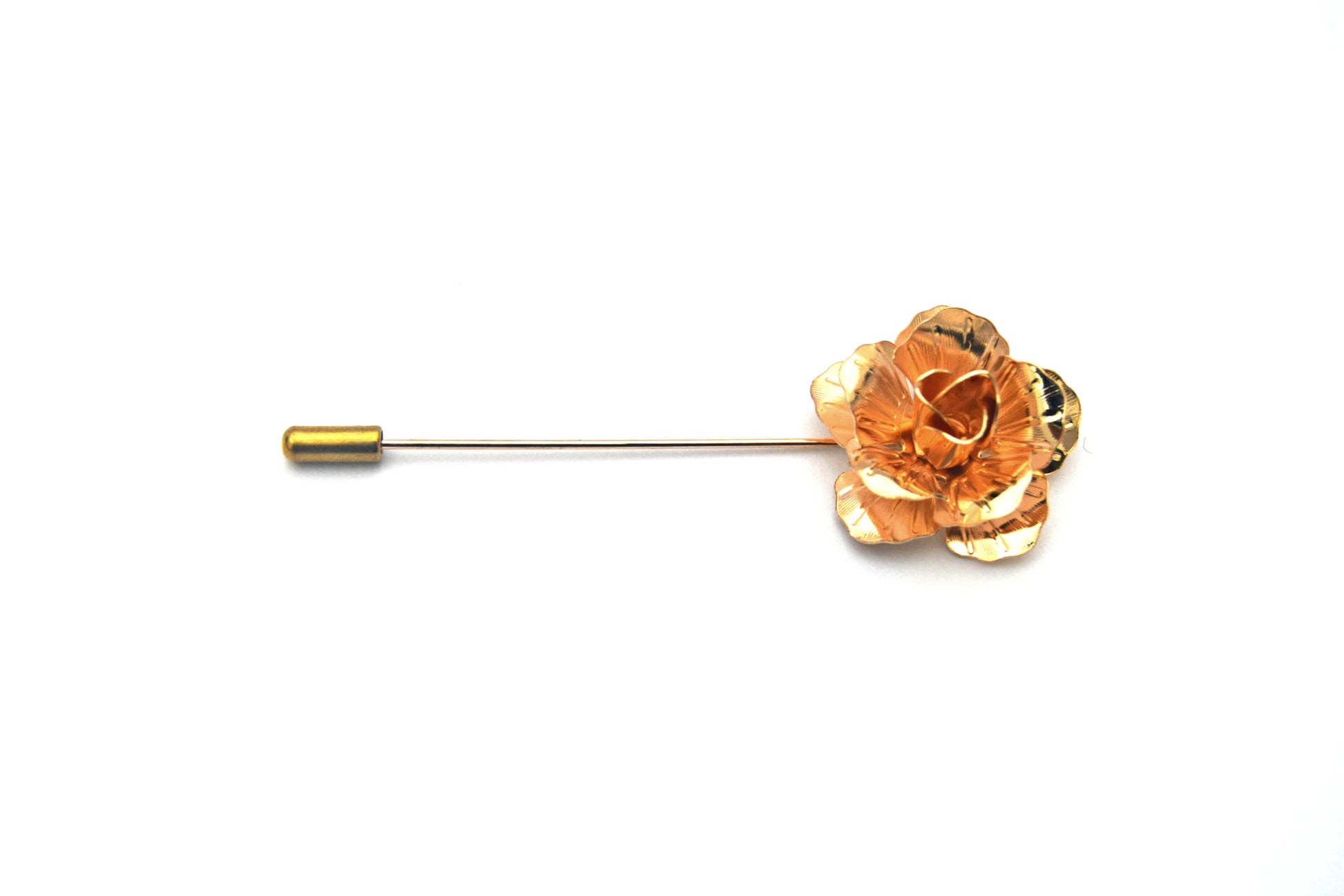 rose gold lapel pin flower, men's brooch