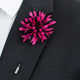 black and pink stripe lapel pin flower