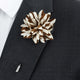 brown and white stripe lapel pin flower