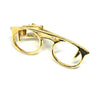 glasses tie clip, gold tie clip, novelty tie clip