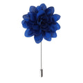 lapel pin, blue silk flower