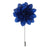lapel pin, blue silk flower
