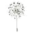 white and black polka dot lapel pin flower