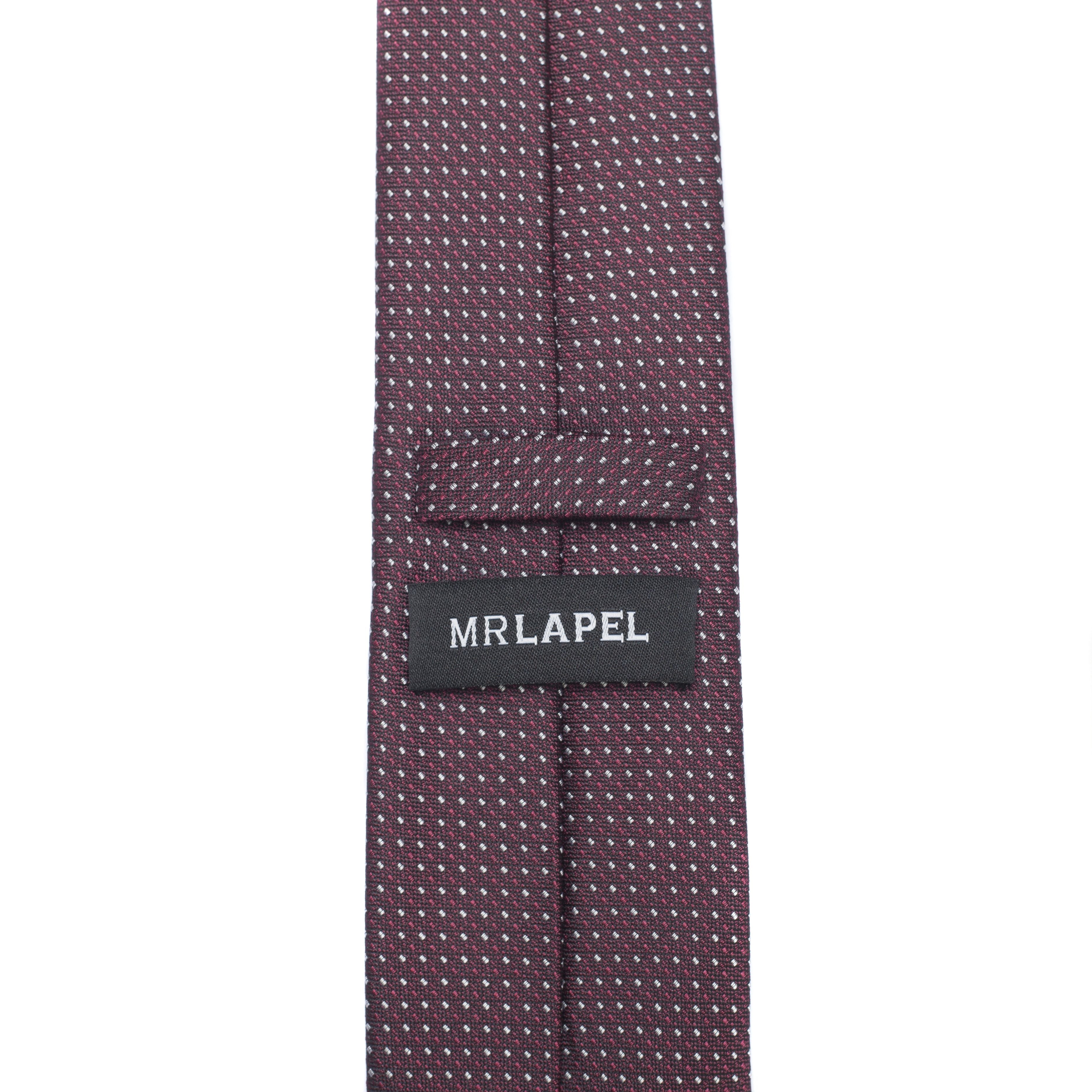 Burgundy silk tie