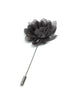 Amour Flower Lapel Pin, Grey