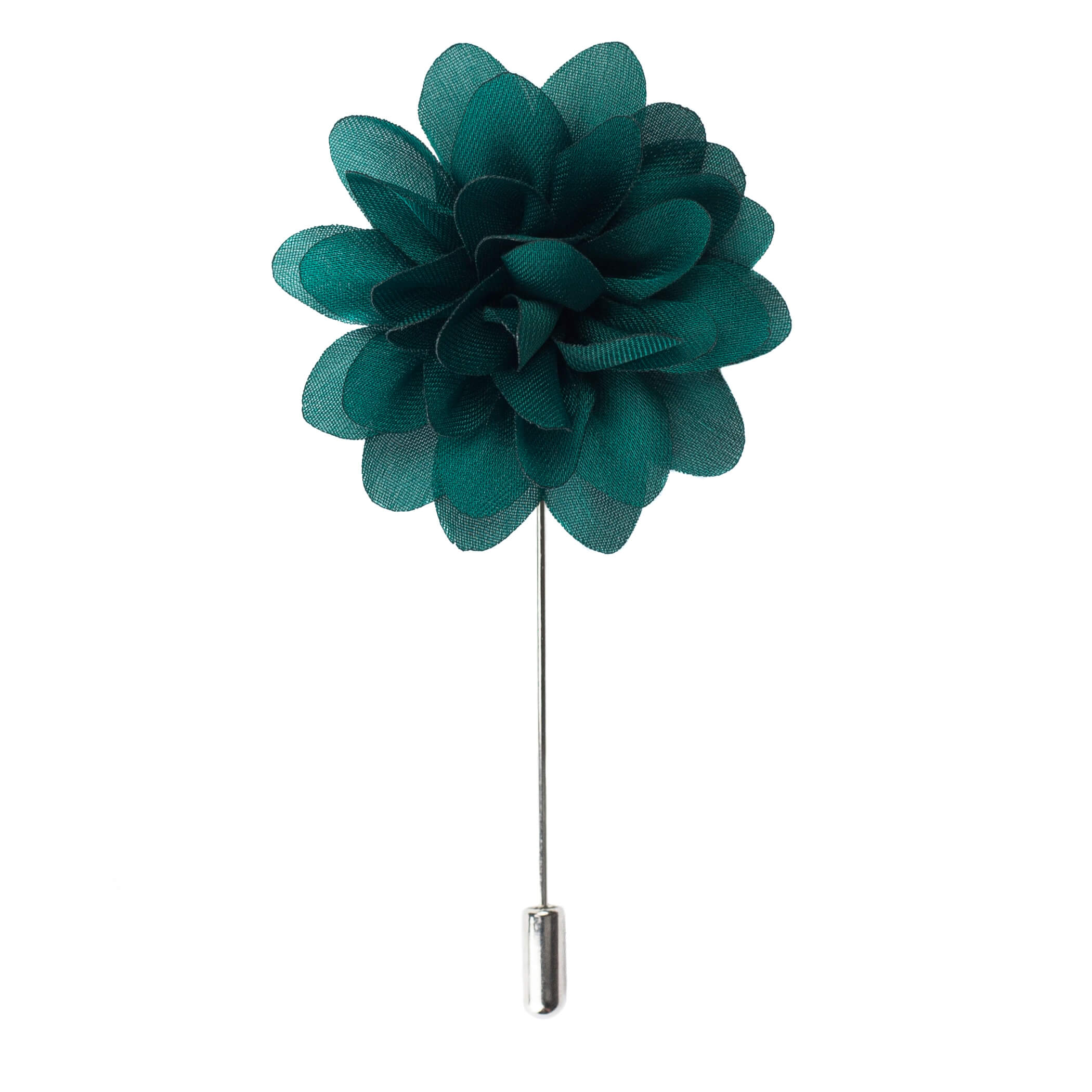 green lapel pin flower, silk