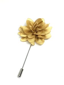 champagne-yellow lapel pin flower