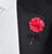 pink groomsman button hole, pink silk lapel flower