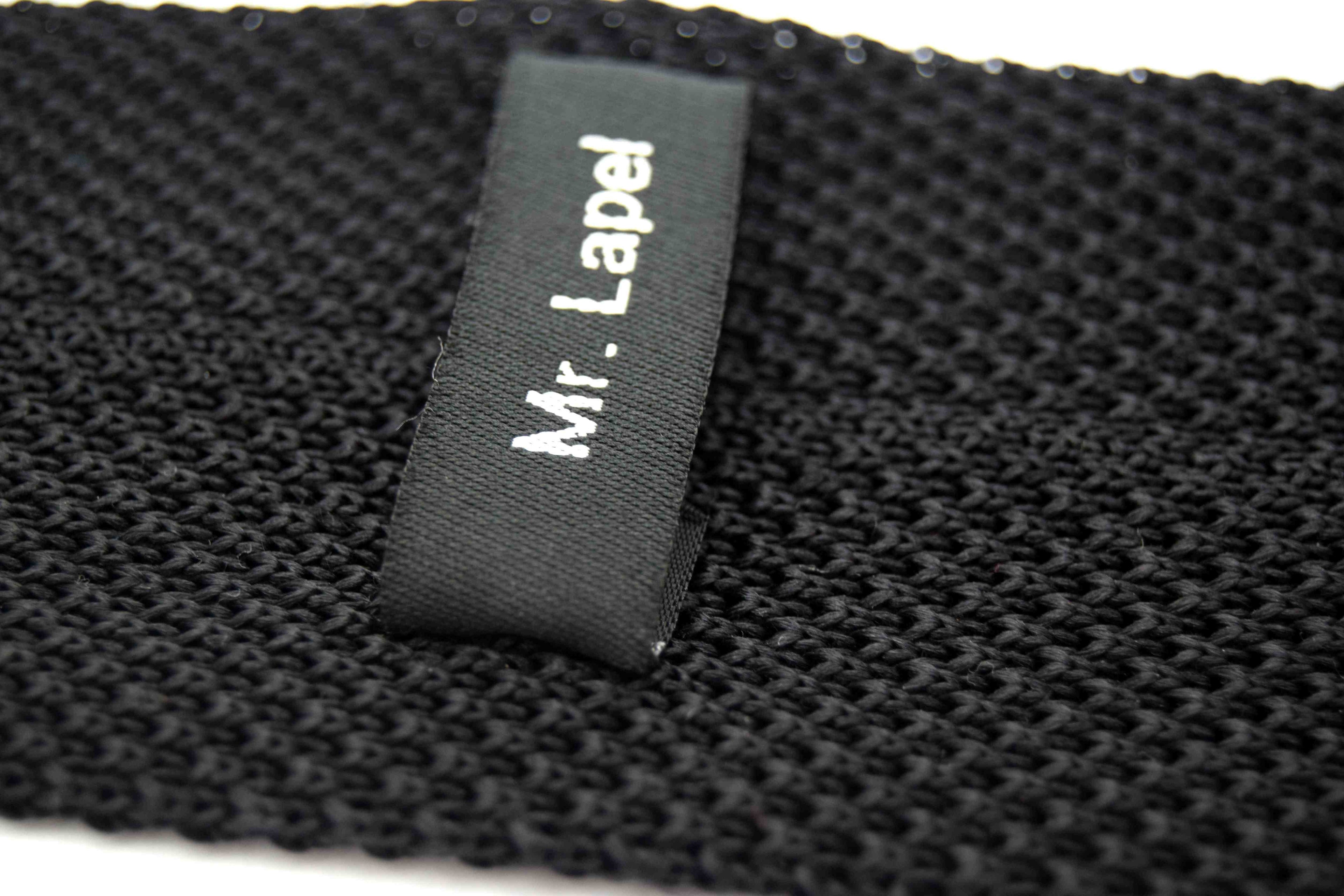 black knitted silk tie