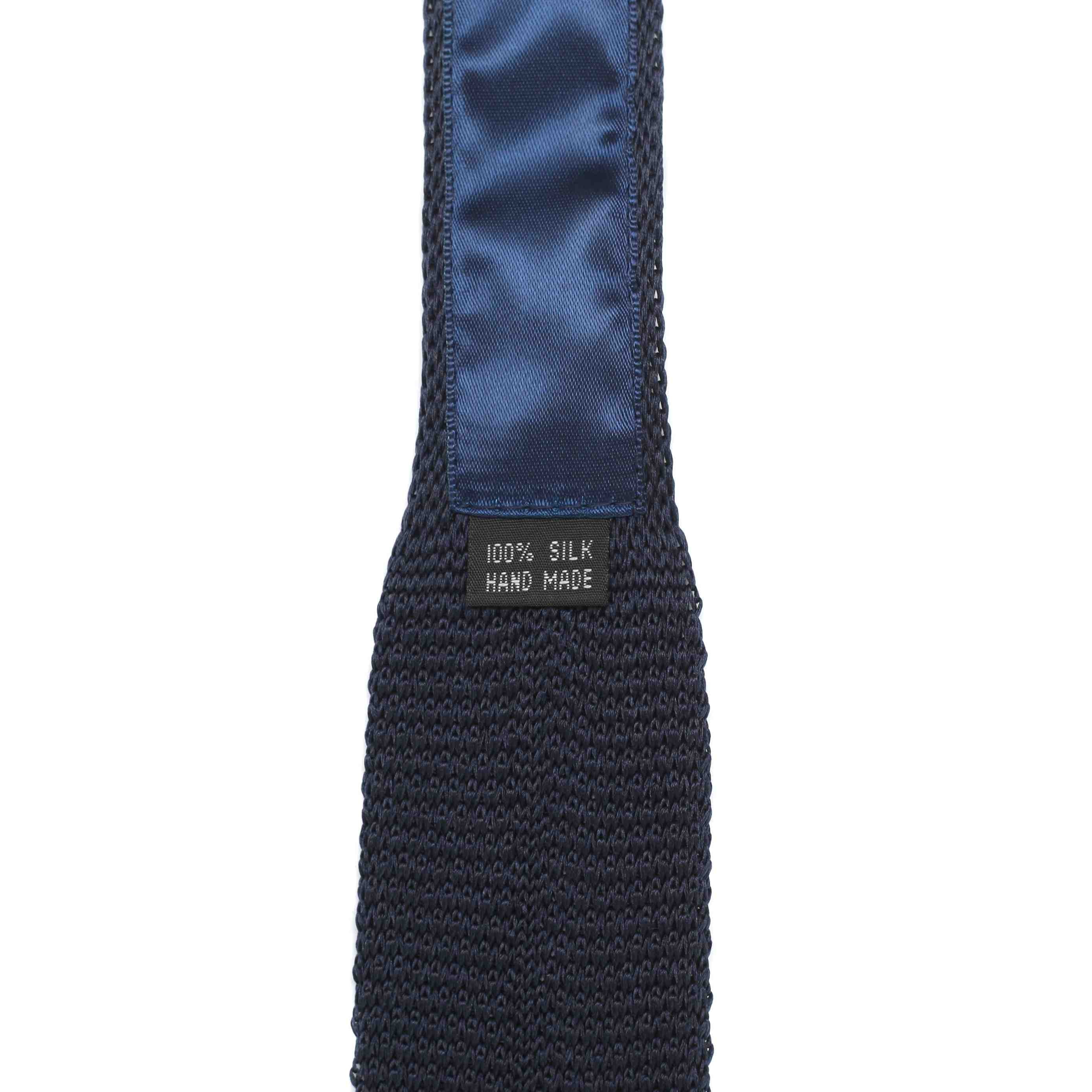 navy knitted tie