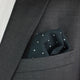 polka dot pocket square and knitted tie gift set