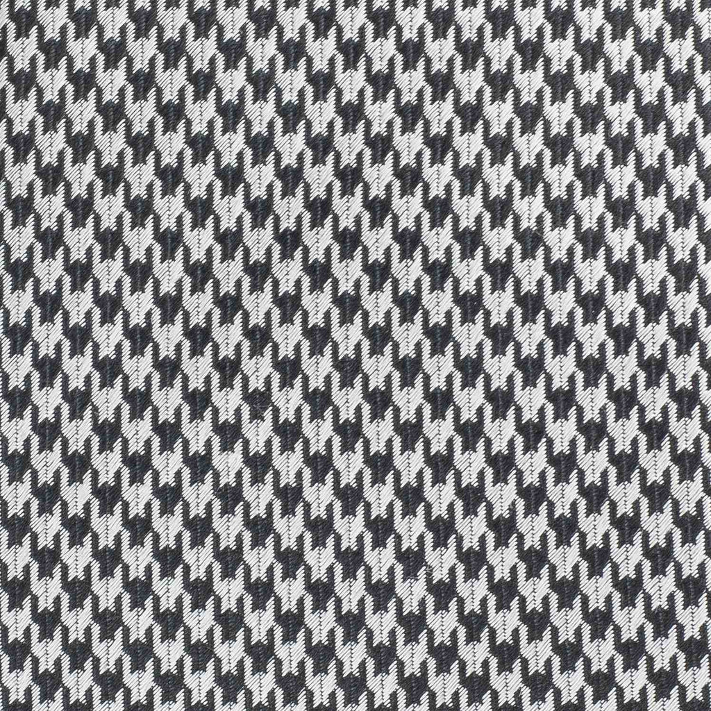 black and white silk neck tie