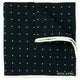 black and cream polka dot pocket square, wool