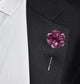 purple silk button hole flower