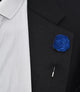 rose lapel pin flower, midnight blue