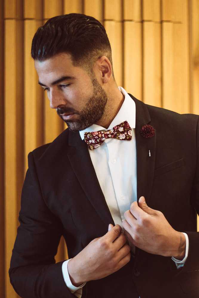 Red Satin Double Bow Tie