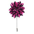 Silk Flower Lapel Pin, Black and Pink Stripes