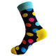 polka dot socks for men, black socks with polka dot pattern, bold socks, jazzy socks, funky socks, gift ideas for him, Happy Socks alternative