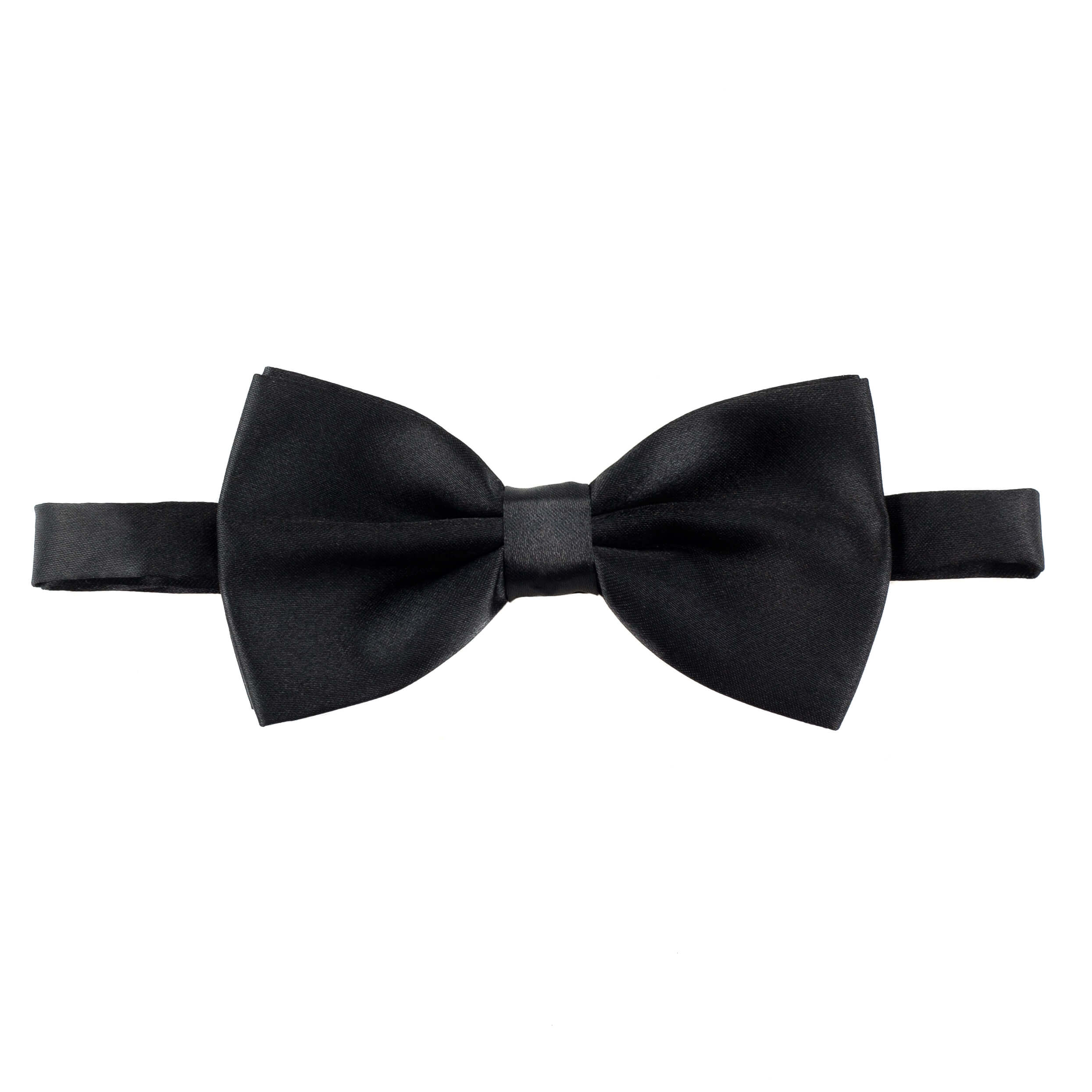 black silk bow tie