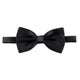 black silk bow tie