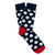 navy polka dot socks, men's socks