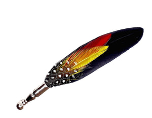 lapel pin feather, feather brooch for men, men's brooch feather