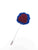 blue and burgundy lapel pin flower, rose lapel pin, men's brooch