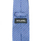 Corbata azul de jacquard de seda con diseño de espiga